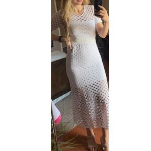 Egoiste Women’s white eyelet maxi dress